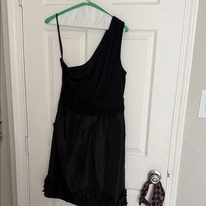 Max & Cleo Elegant Black One-Shoulder Dress